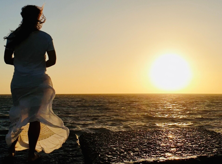 Terug naar mij — zonsondergang aan zee